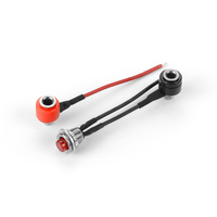HUDY SET OF BLACK, RED & BLACK CABLE WITH RED BUTTON SWITCH - HD104095