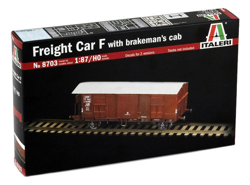 Italeri 8703 1/87 Freight Car F with Brakeman'S Cab Plastic Model Kit ...