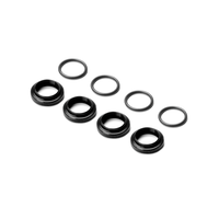 XRAY SHOCK ADJ. NUT ALU + O-RING - BLACK (4) - XY308040-K