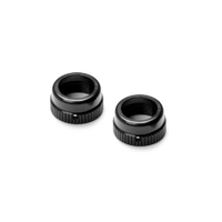 XRAY ALU SHOCK CAP-NUT WITH VENT HOLE - BLACK (2) - XY308352-K