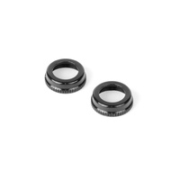 XRAY ULP ALU SHOCK CAP-NUT WITH VENT HOLE - BLACK (2) - XY308354-K