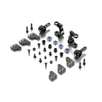 ALU STEERING BLOCKS & C-HUBS WITH BACKSTOP - SET