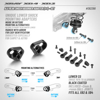 XRAY ALU REAR SHOCK ABSORBER ADAPTER (1+1) - SET