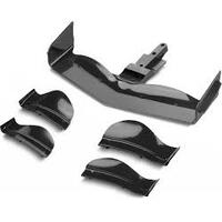 XRAY X1 COMPOSITE ADJUSTABLE FRONT WING - BLACK - FLAT DESIGN - XY371204-K